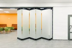 MOMENTUM HD безрамные верхнеподвесные беспороговые перегородки-гармошки от albert genau в Беларуси и по Минску - каталог системы