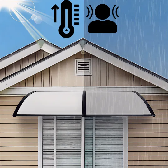 стеклянный козырек с электрообогревом -&nbsp;Пара с горячим какао под прозрачным стеклянным козырьком с подогревом в снегопад, тёплый свет из дома