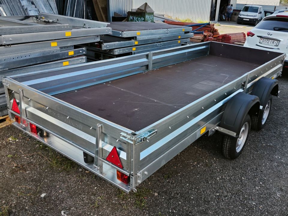 Автос.бел - АВТОМОБИЛЬНЫЙ ПРИЦЕП AVTOS А40Р2В, РЕССОРЫ ГАЗЕЛЬ 2-УХ ЛИСТОВЫЕ, КОЛЕСА R16, БЕЗ ТЕНТА