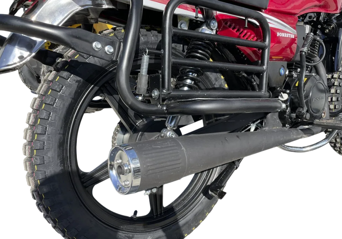racermotors.by - барабанные тормоза, надежные амортизаторы и большие багажники спереди и сзади мотоцикл дорожный Motoland Fоrеster 200