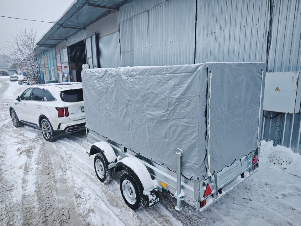 Автос.бел - Автомобильный прицеп Avtos A30P2B с прямым тентом 1200мм