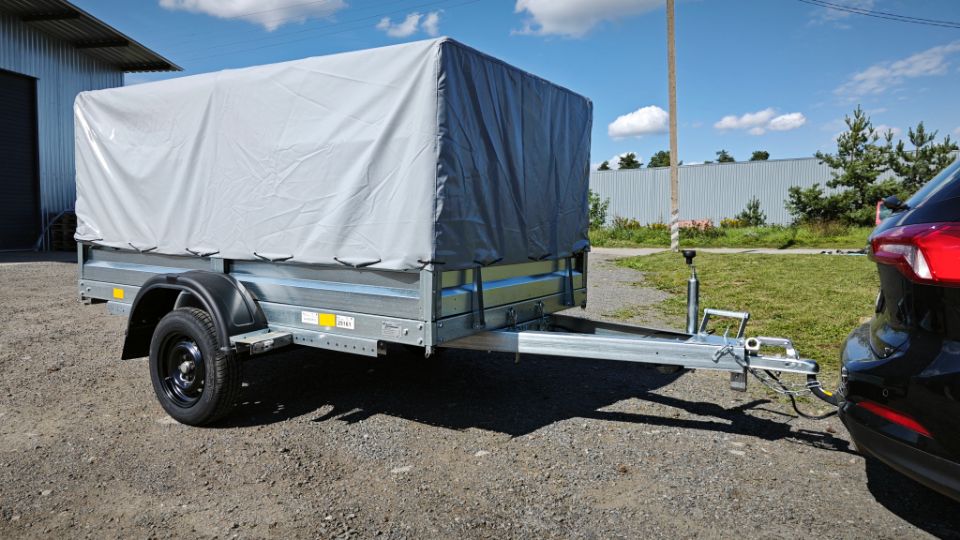 Автос.бел - АВТОМОБИЛЬНЫЙ ПРИЦЕП А25М1В, РЕССОРЫ AL-KO 4-ЕХ ЛИСТОВЫЕ, КОЛЕСА R13, ТЕНТ 800ММ