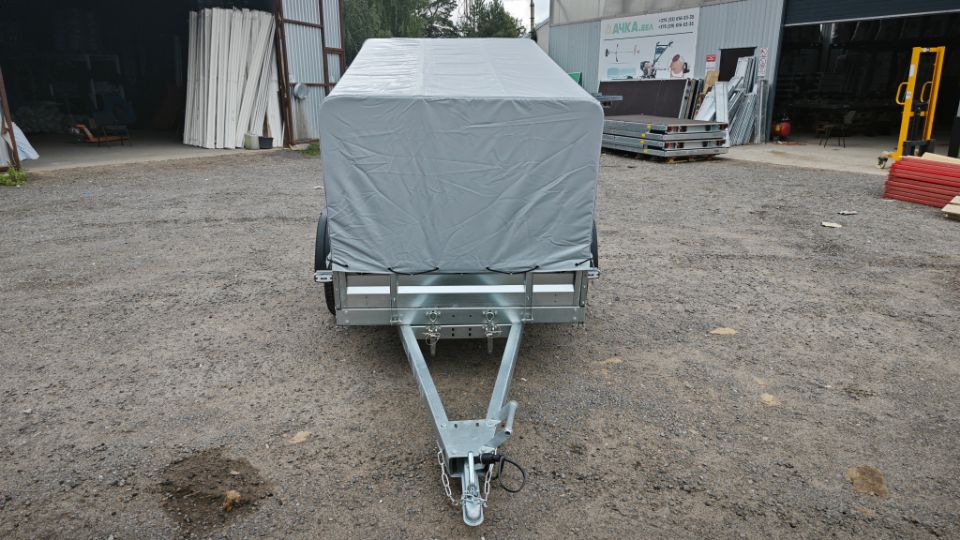 Автос.бел - АВТОМОБИЛЬНЫЙ ПРИЦЕП А25М1В, РЕССОРЫ AL-KO 4-ЕХ ЛИСТОВЫЕ, КОЛЕСА R13, ТЕНТ 800ММ
