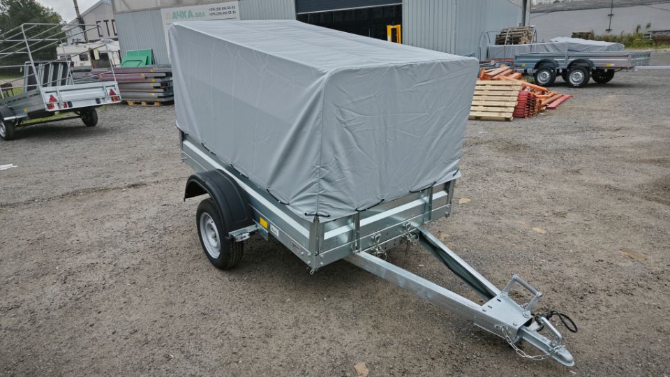 Автос.бел - АВТОМОБИЛЬНЫЙ ПРИЦЕП А25М1В, РЕССОРЫ AL-KO 4-ЕХ ЛИСТОВЫЕ, КОЛЕСА R13, ТЕНТ 800ММ