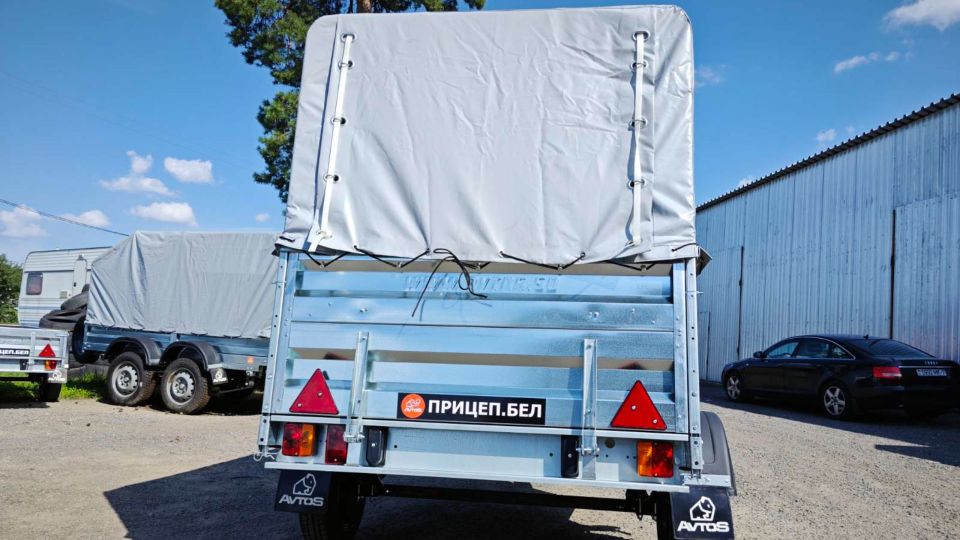 Автос.бел - АВТОМОБИЛЬНЫЙ ПРИЦЕП А20М1В, РЕССОРЫ AL-KO 4-ЕХ ЛИСТОВЫЕ, КОЛЕСА R13, ТЕНТ 800ММ