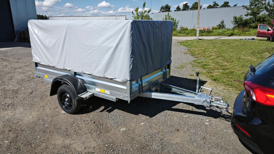 Автос.бел - АВТОМОБИЛЬНЫЙ ПРИЦЕП А25М1В, РЕССОРЫ AL-KO 4-ЕХ ЛИСТОВЫЕ, КОЛЕСА R13, ТЕНТ 800ММ