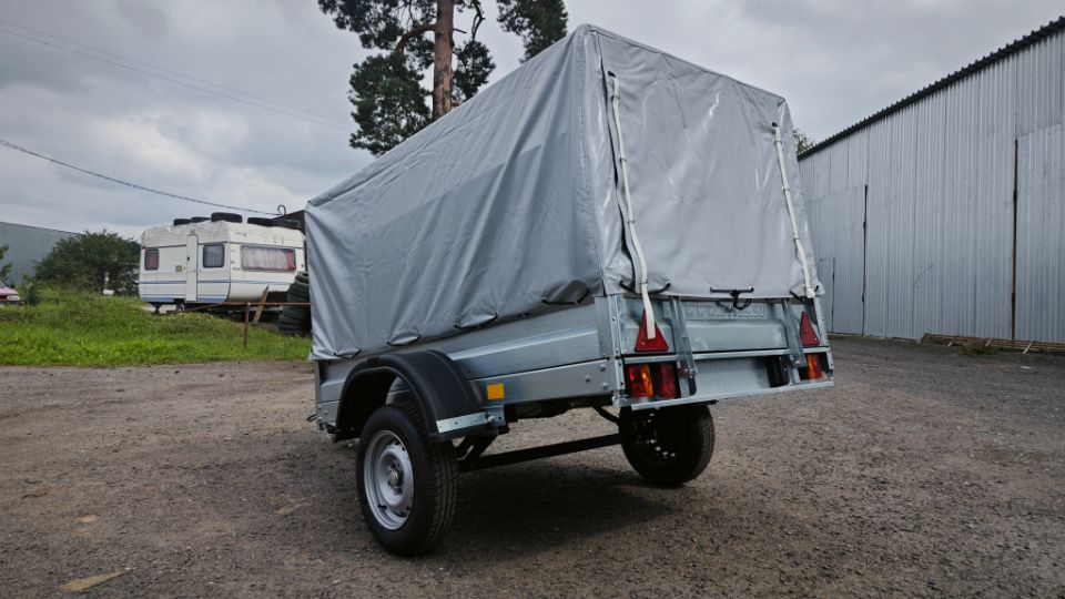 Автос.бел - АВТОМОБИЛЬНЫЙ ПРИЦЕП А25М1В, РЕССОРЫ AL-KO 4-ЕХ ЛИСТОВЫЕ, КОЛЕСА R13, ТЕНТ 800ММ