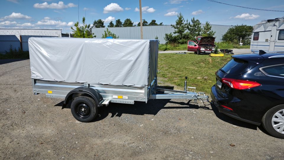 Автос.бел - АВТОМОБИЛЬНЫЙ ПРИЦЕП А25М1В, РЕССОРЫ AL-KO 4-ЕХ ЛИСТОВЫЕ, КОЛЕСА R13, ТЕНТ 800ММ