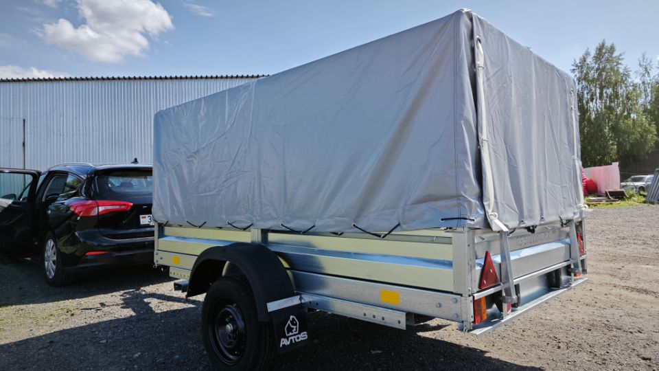 Автос.бел - АВТОМОБИЛЬНЫЙ ПРИЦЕП А25М1В, РЕССОРЫ AL-KO 4-ЕХ ЛИСТОВЫЕ, КОЛЕСА R13, ТЕНТ 800ММ