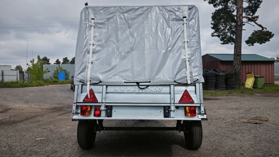 Автос.бел - АВТОМОБИЛЬНЫЙ ПРИЦЕП А25М1В, РЕССОРЫ AL-KO 4-ЕХ ЛИСТОВЫЕ, КОЛЕСА R13, ТЕНТ 800ММ