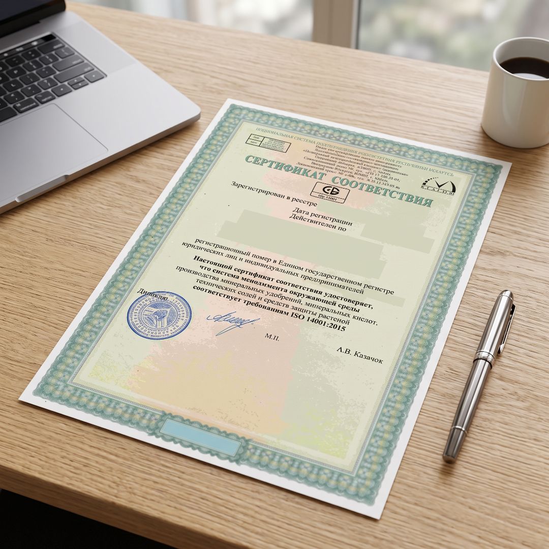 Сертификат СТБ ISO 14001-2015