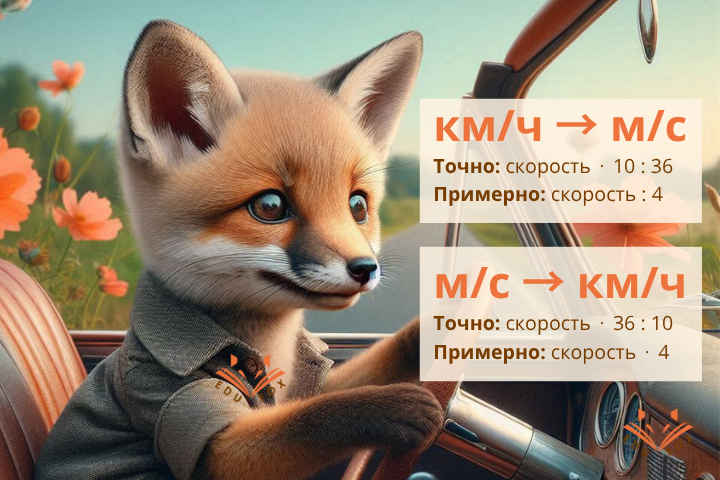 Быстрый перевод км/ч в м/с