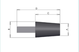 Термостойкая силиконовая коническая заглушка со штекером UP