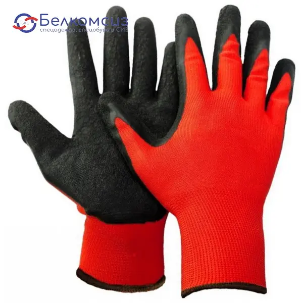 Перчатки нейлоновые с рельефным покрытием из натурального латекса «Стекольщик», фото 1