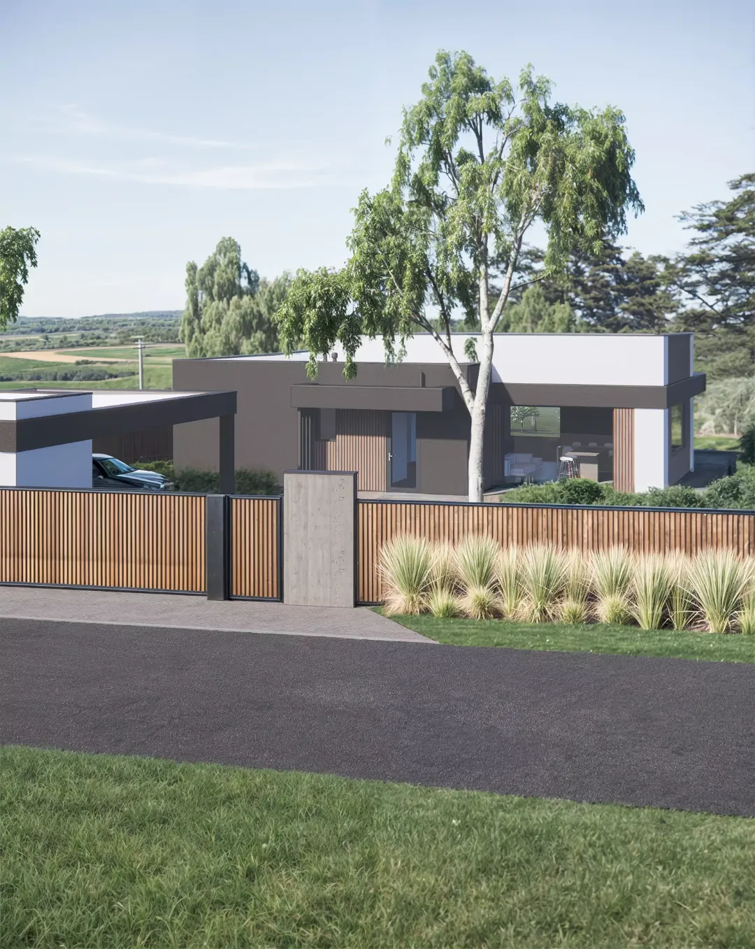 Планировка участка проекта Семково - расположение дома и благоустройство