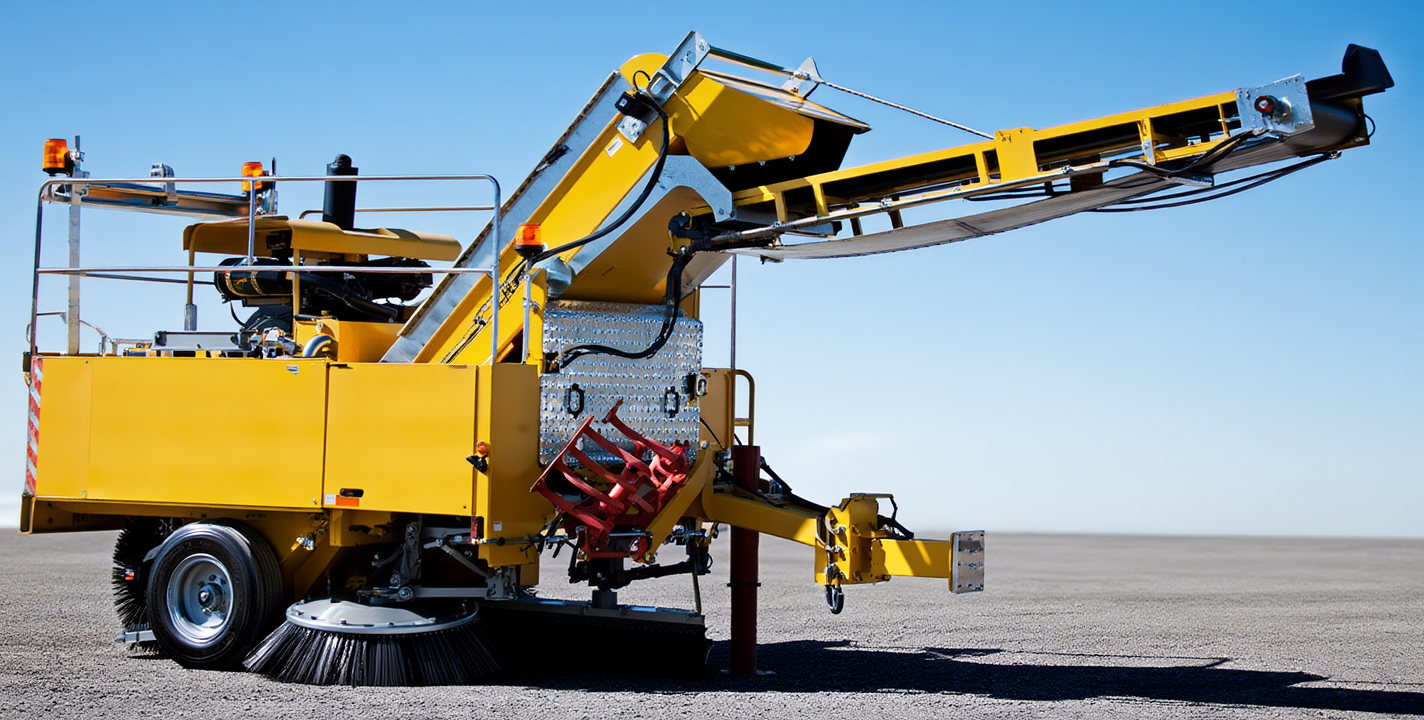 Миксер с транспортером для подачи бетона