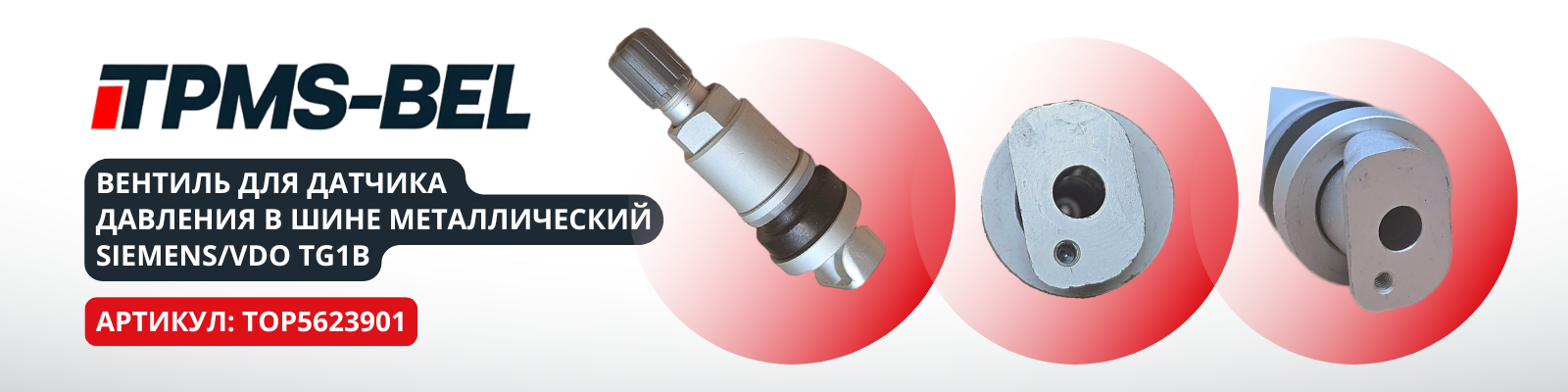 Вентиль для датчика давления в шине Siemens/VDO TG1B металлический