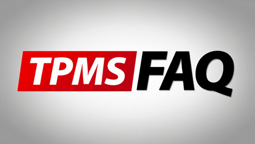 Надпись TPMS FAQ на сером фоне