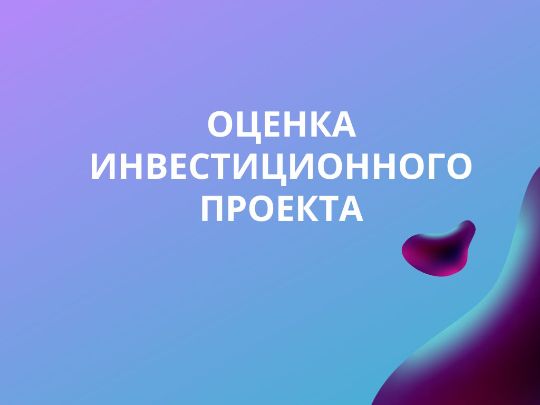 Оценка инвестиционного проекта