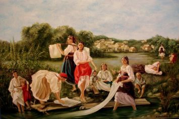 Немаркированная ПК_К.А. Трутовский. Белят полотно_Выпуск 1961 год