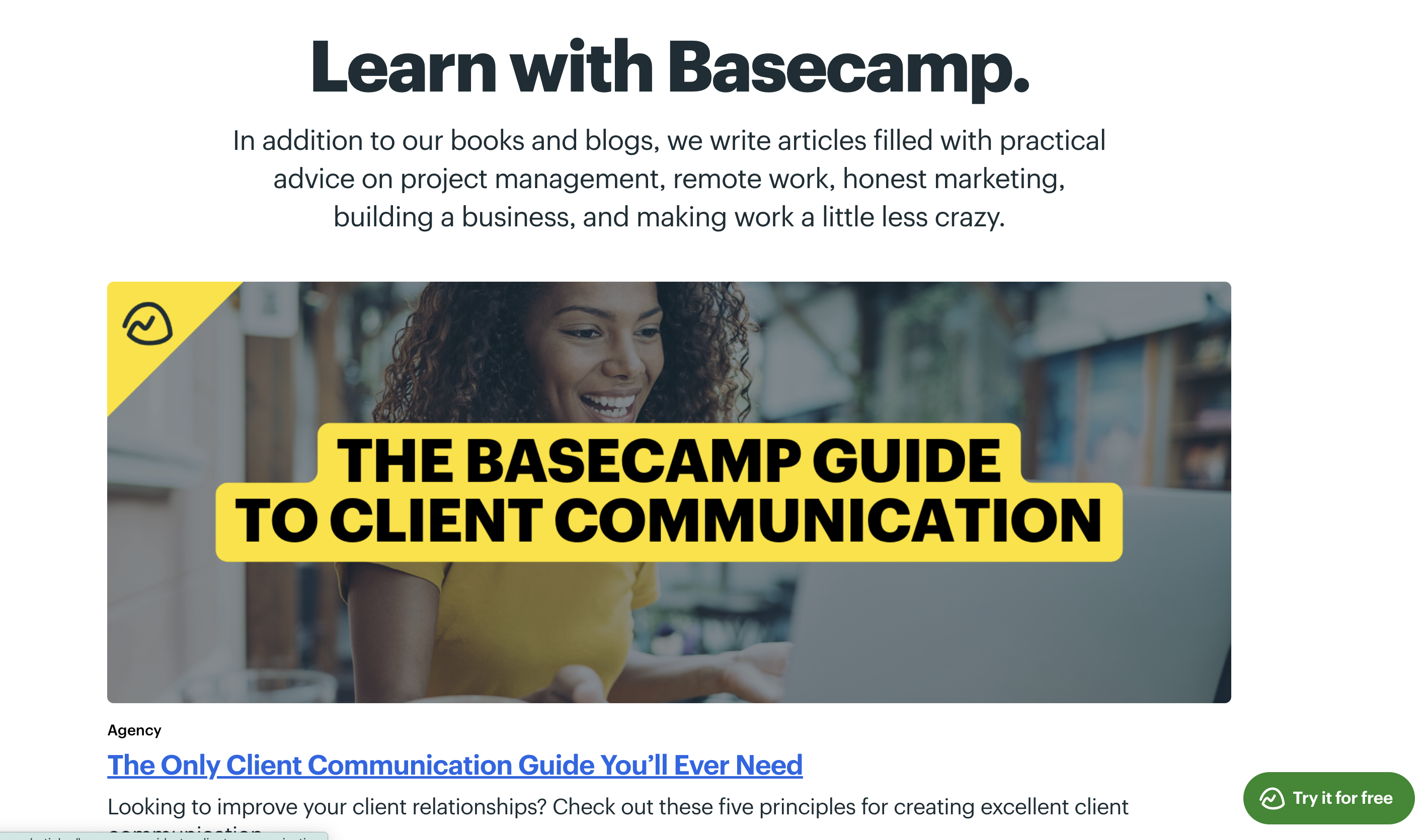 Basecamp Blog