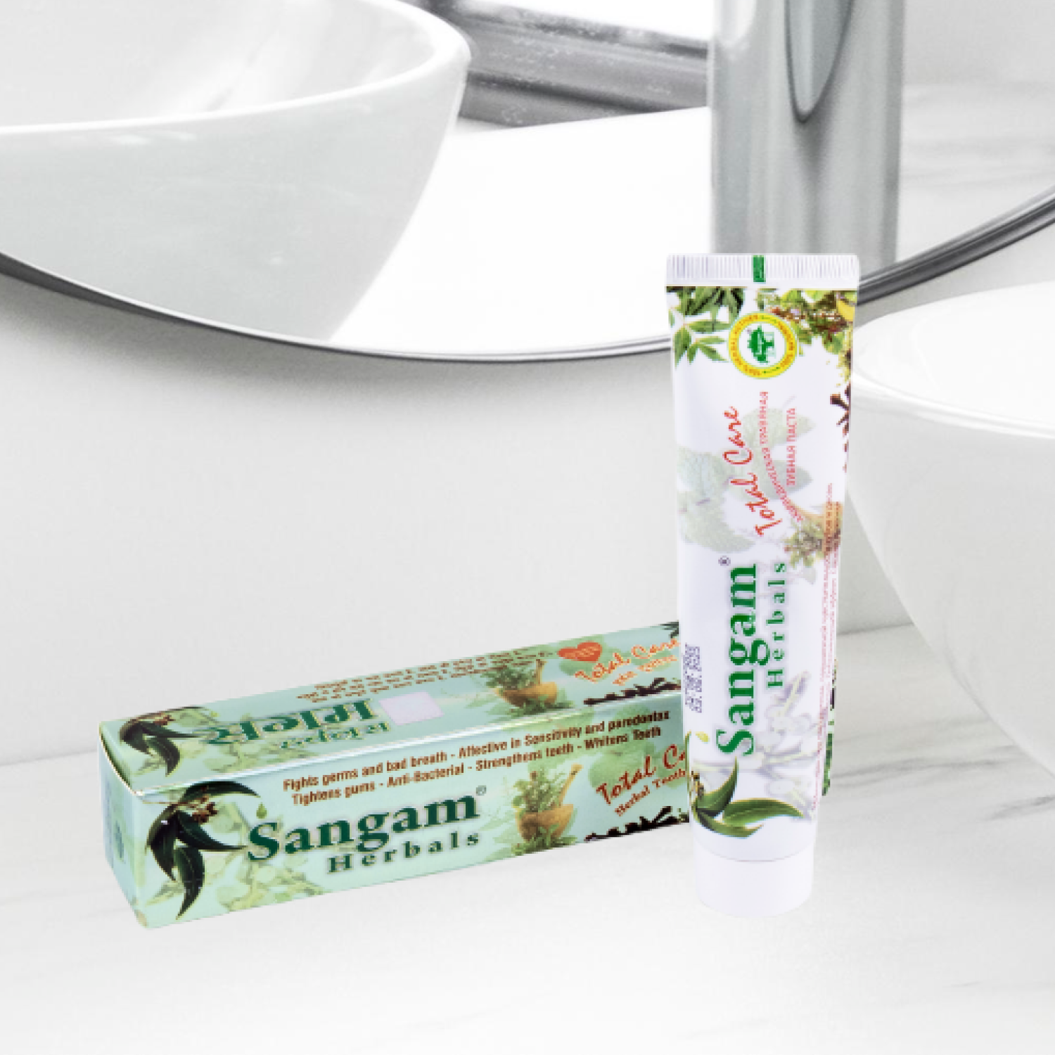 Зубная индийская паста с травами Sangam Herbals