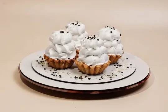 Пирожное "Корзинка снежинка"