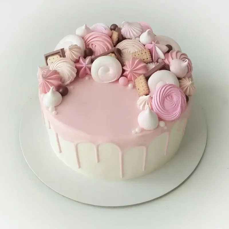 Торт в стиле "Зефир и маршмеллоу"