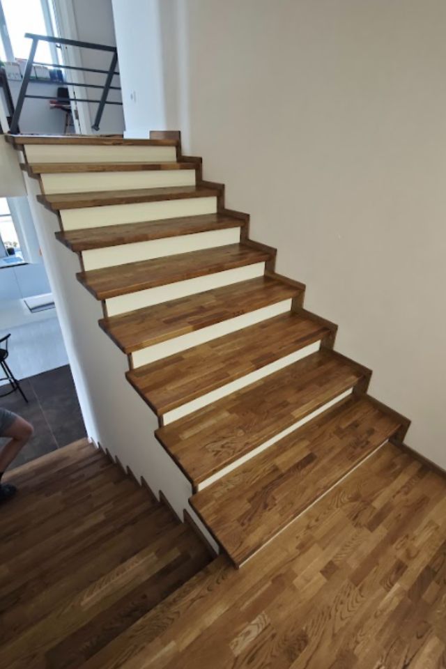 Отделка бетонной лестницы в Гродно под ключ