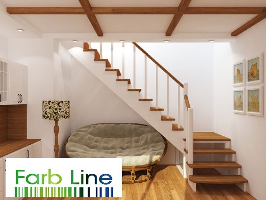 Лестница из дерева на второй этаж