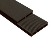 Пластиковая террасная доска из ДПК Outdoor темно-коричневая