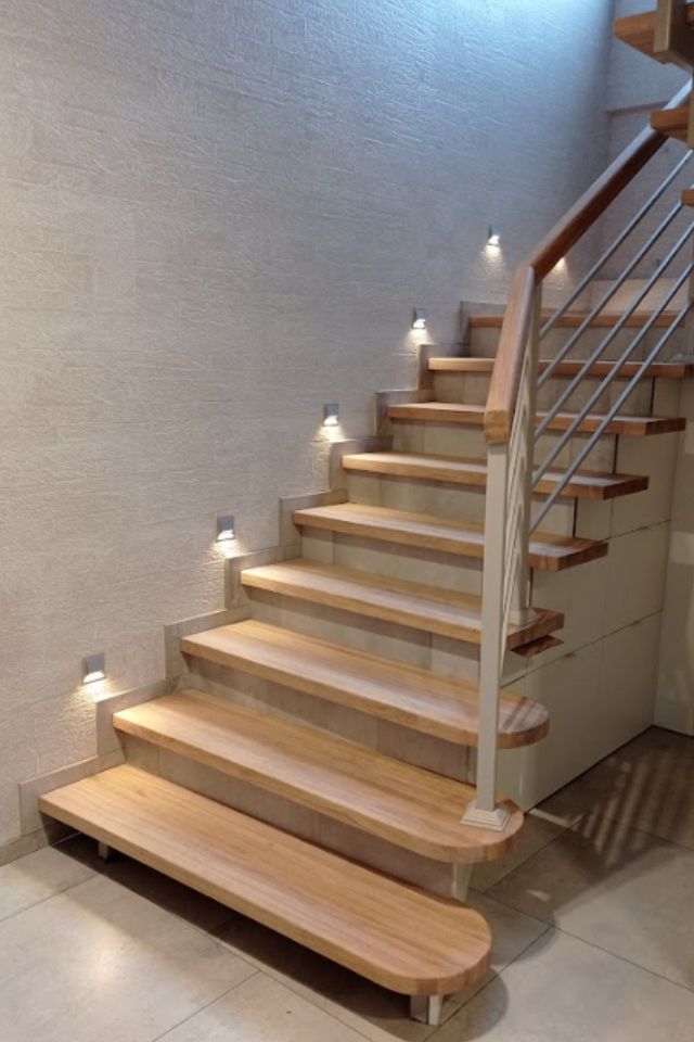 Отделка бетонной лестницы в частном доме