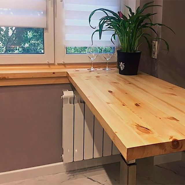 Подоконник и столешница из массива сосны