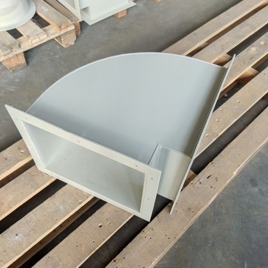 отвод прямоугольный 90 градусов из полипропилена