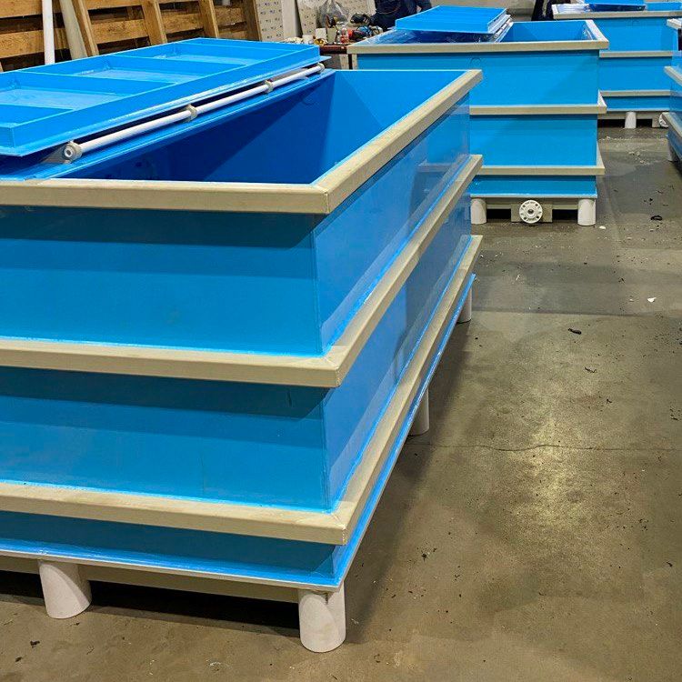 ванна прямоугольная из полипропилена для размешивания удобрений