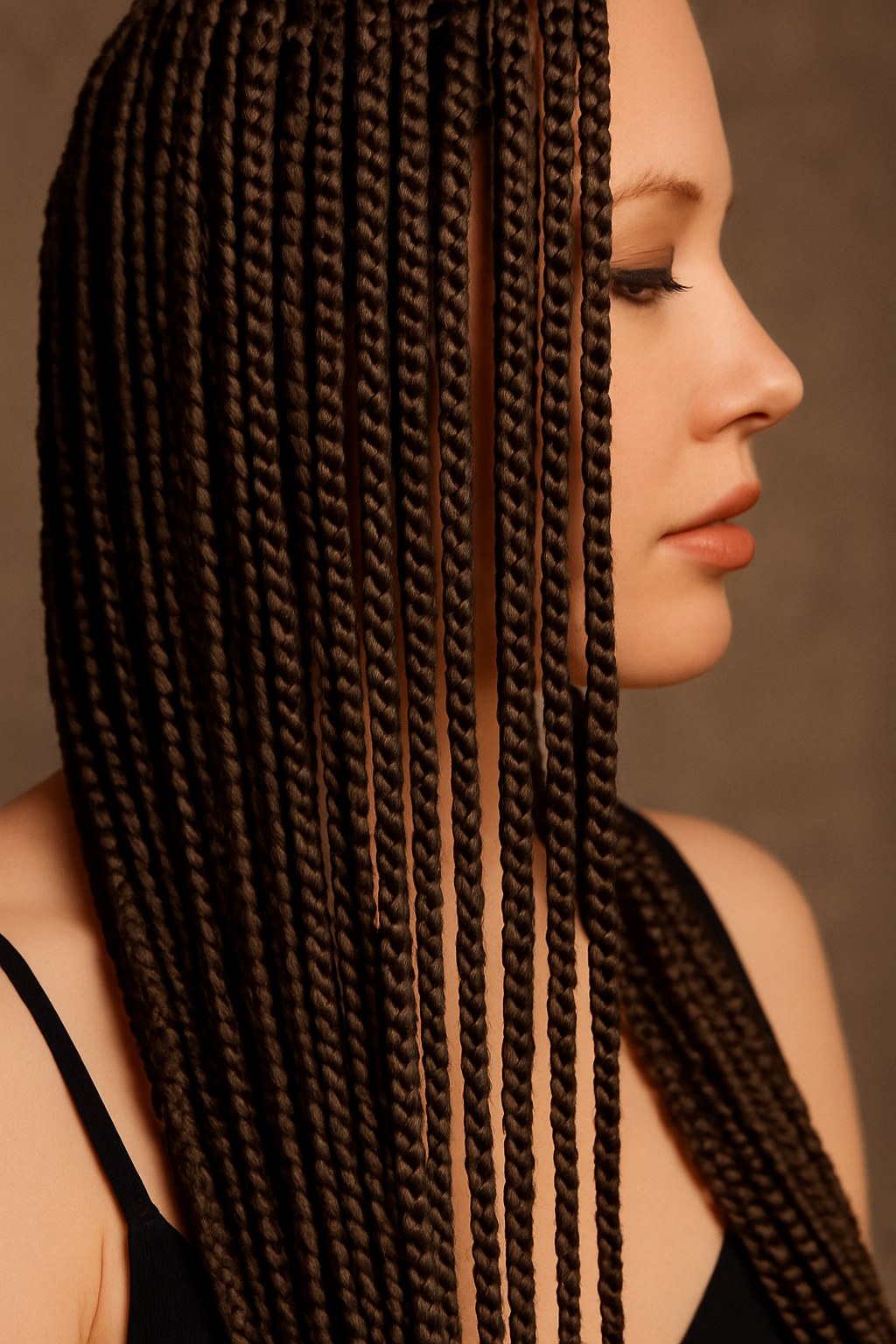 Зизи-косички прямой текстуры тёмного цвета