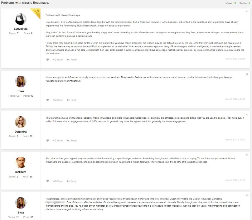 Примеры крауд ссылок