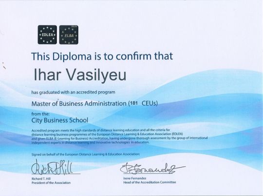 Диплом MBA general 2024 | Васильев И.Д.