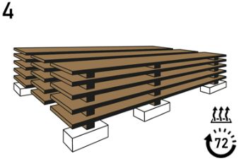 Высушить пиломатериал после обработки антисептиком для древесины Ларитех Профисепт