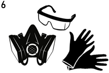 Средства защиты при нанесении антисептика для древесины Ларитех ПРОФИСЕПТ