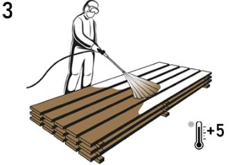 Нанесение антисептика для древесины Ларитех ПРОФИСЕПТ на поверхность пиломатериала